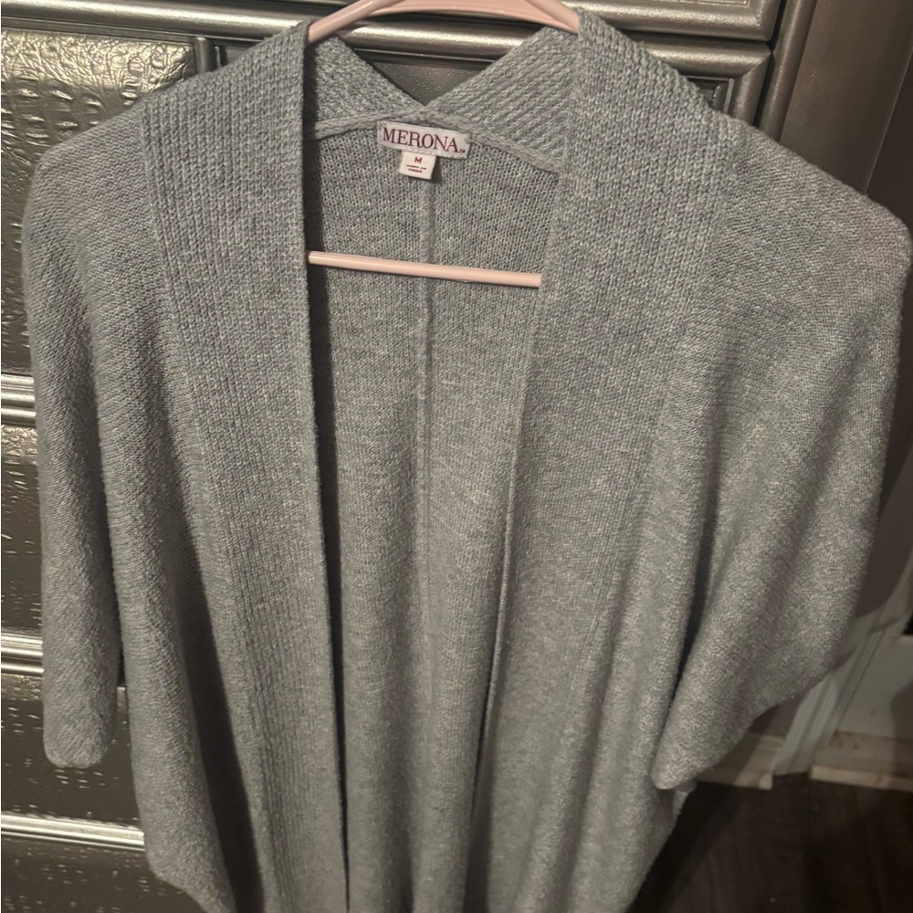 Merona Gray Open-Front Cardigan